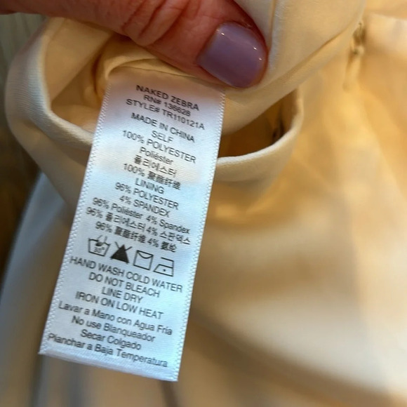 Naked Zebra Jumpsuit Wide Leg White Lace Large - Picture 8 of 9